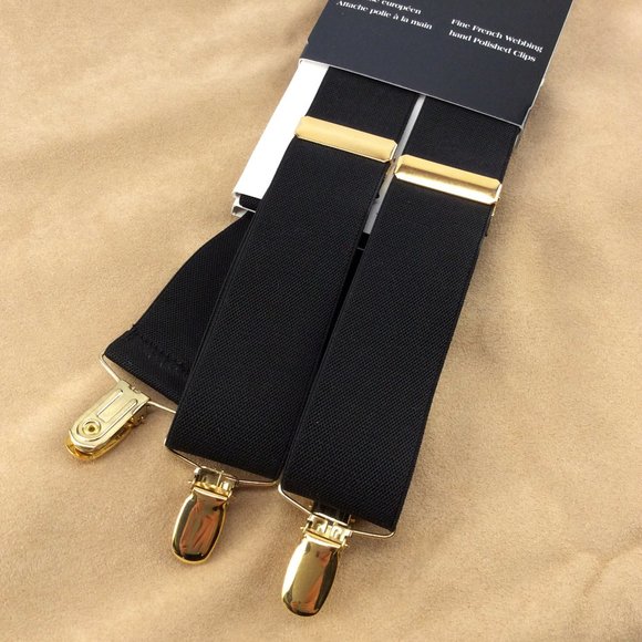 Pierre Cardin - Black and Brass Suspenders with Tags - Picture 8 of 9